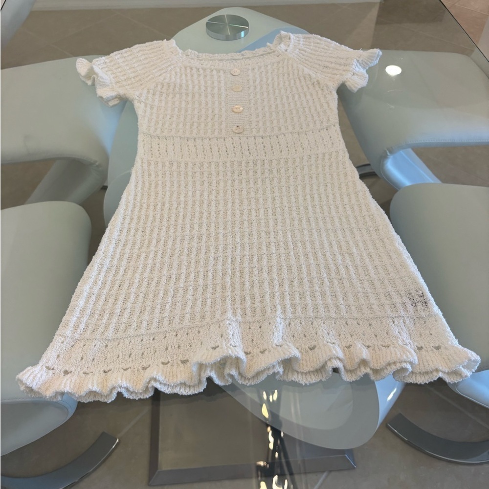 SHEIN White Tight Fitting knitted Dress Small